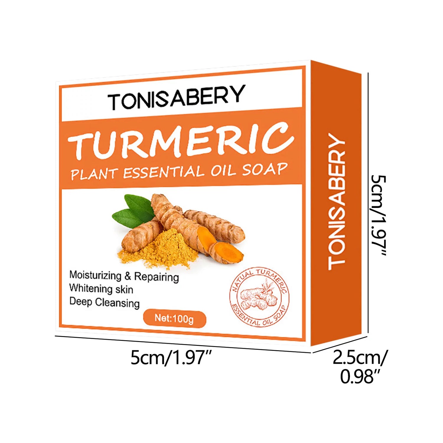 Turmeric Soap Bar for Face &amp; Body Natural Turmeric Skin Soap Wash for Dark Spots, Underarms Turmeric Face Soap Reduces Acne Fades Scars &amp; Cleanses Skin Turmeric Bar Soap