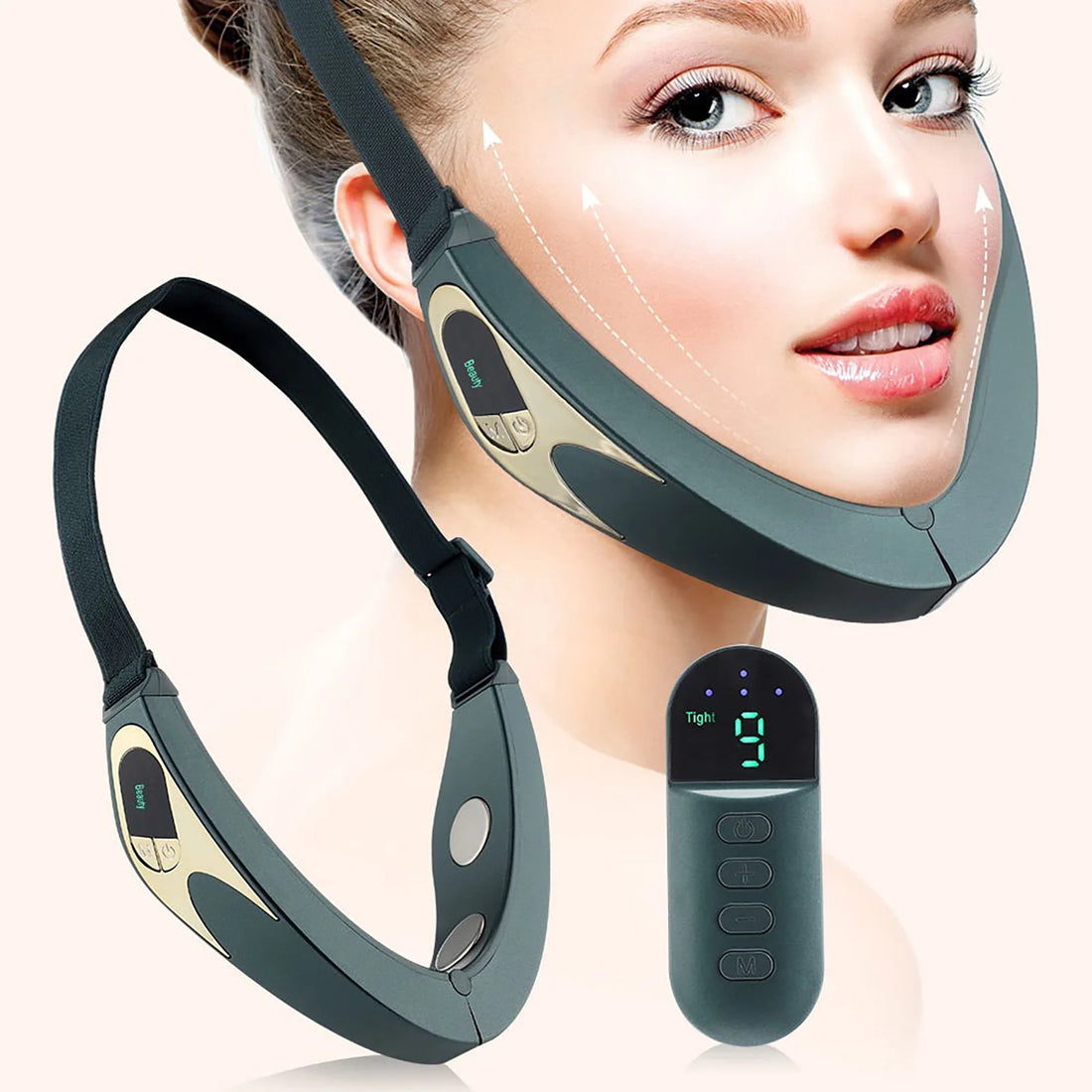 Beauty Stuff Personal Care Electric V- Face Shaping Massager Facial Lifting Machine Micro-Current Face Slimming Device Double Chin Reducer Machine Beauty Belt-Rejuvenation Lifting