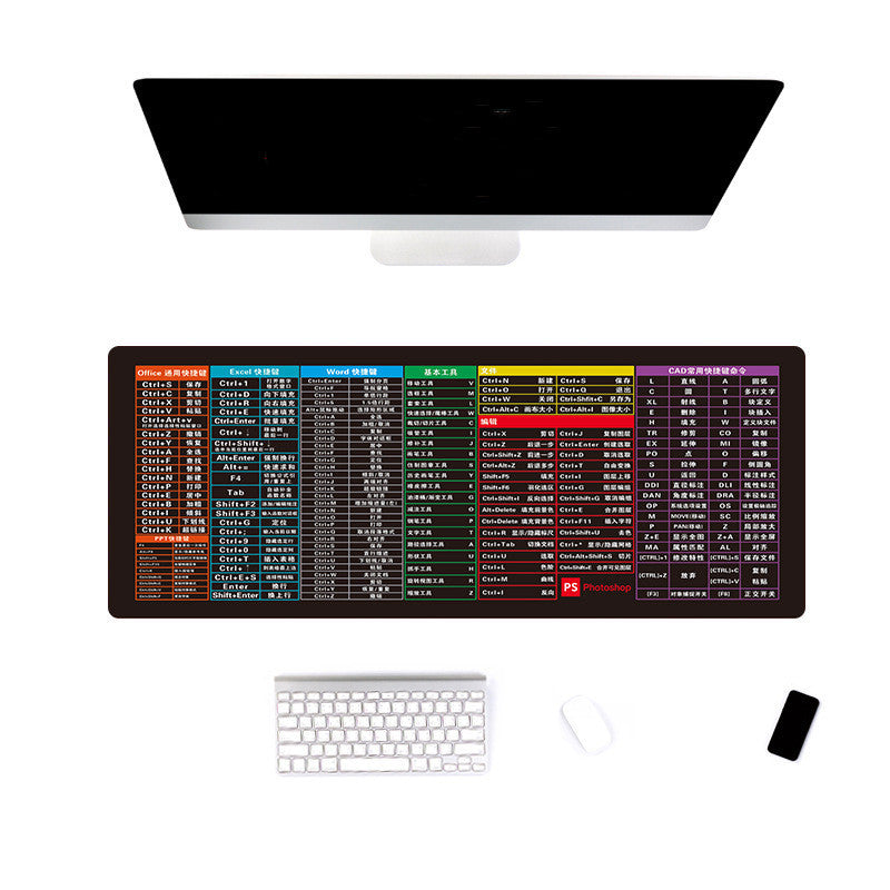 Office pad lock oversized mouse pad