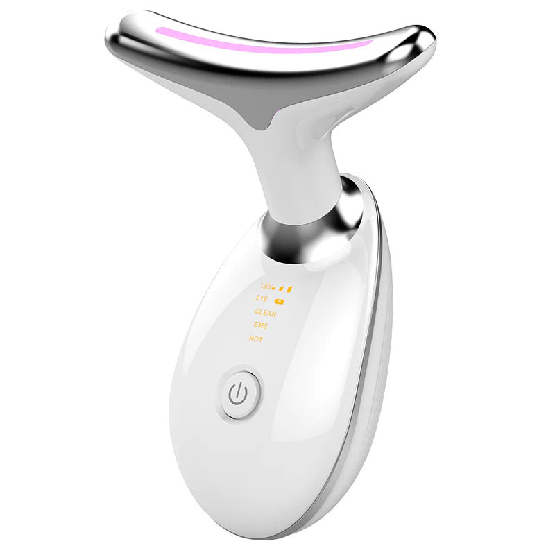 EMS Thermal Neck Lifting and Tighten Massager Electric Microcurrent Wrinkle Remover LED Photon Face Beauty Device for Woman