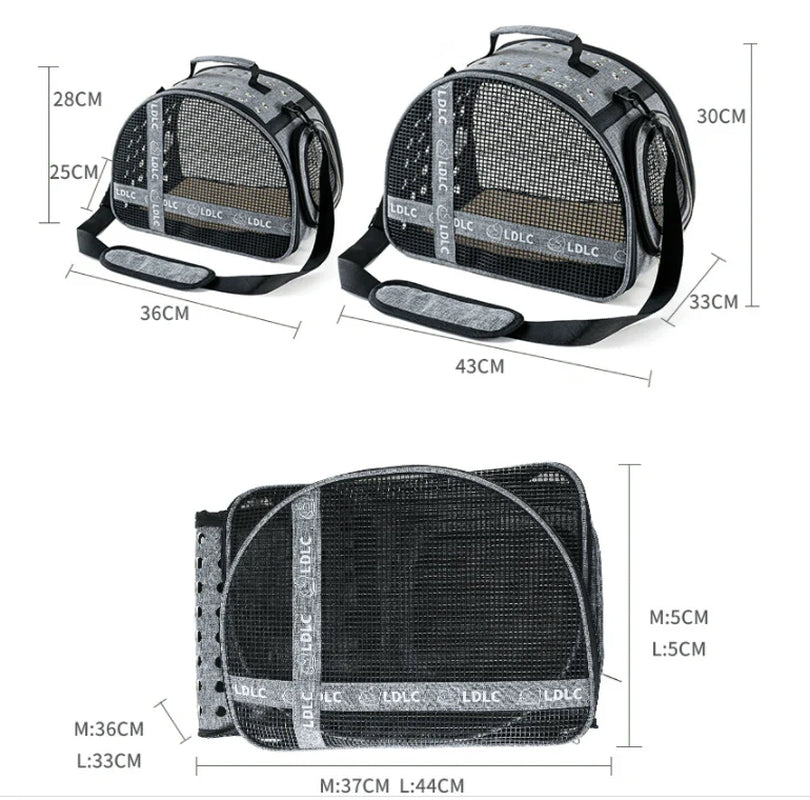 Portable Pet Travel Bag: One Shoulder Cat Litter Carrier