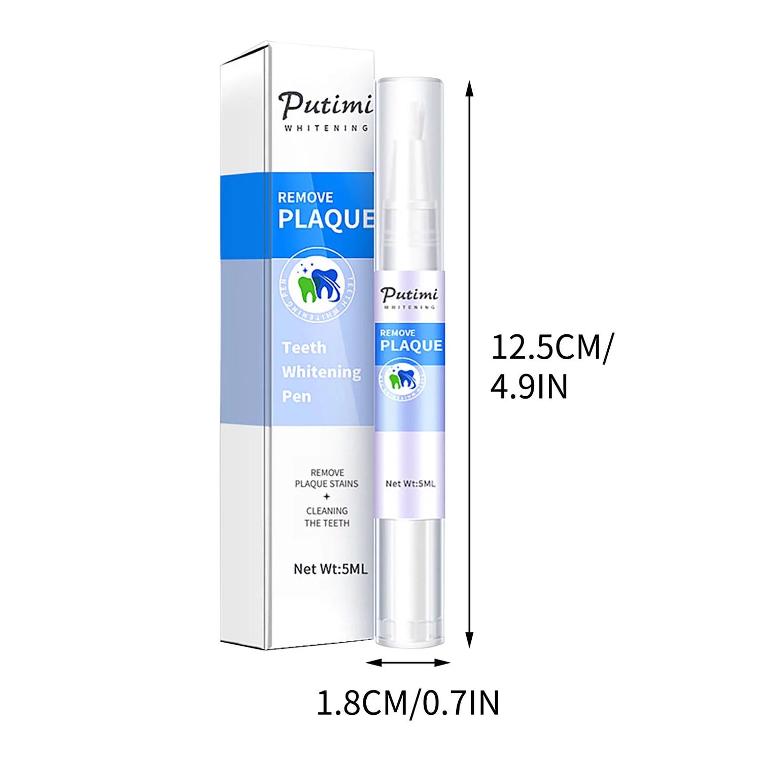 Instant Teeth Whitening Paint,Tooth Whitening Pen Tooth Whitening Device Tooth Whitening Pen 5.0ML White