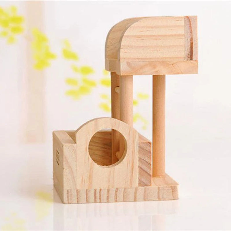 Wooden Hamster Watchtower Toy