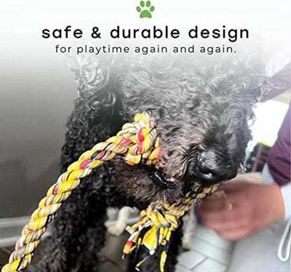 Rerope Upcycled Fabric Rope Dog Toy - Sustainable &amp; Durable Handmade Pet Product