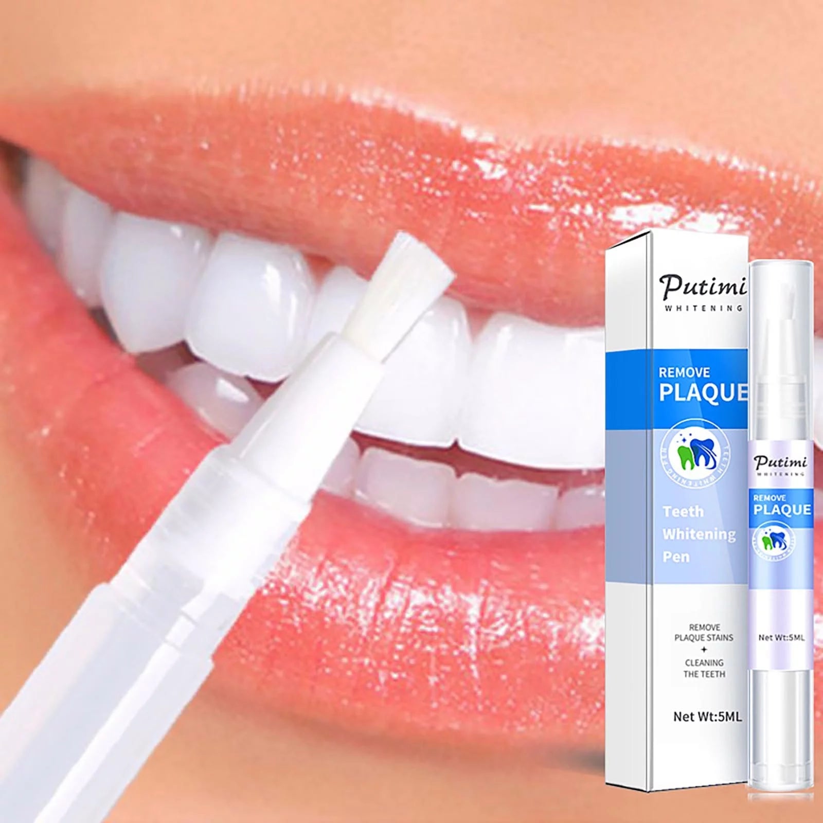 Instant Teeth Whitening Paint,Tooth Whitening Pen Tooth Whitening Device Tooth Whitening Pen 5.0ML White