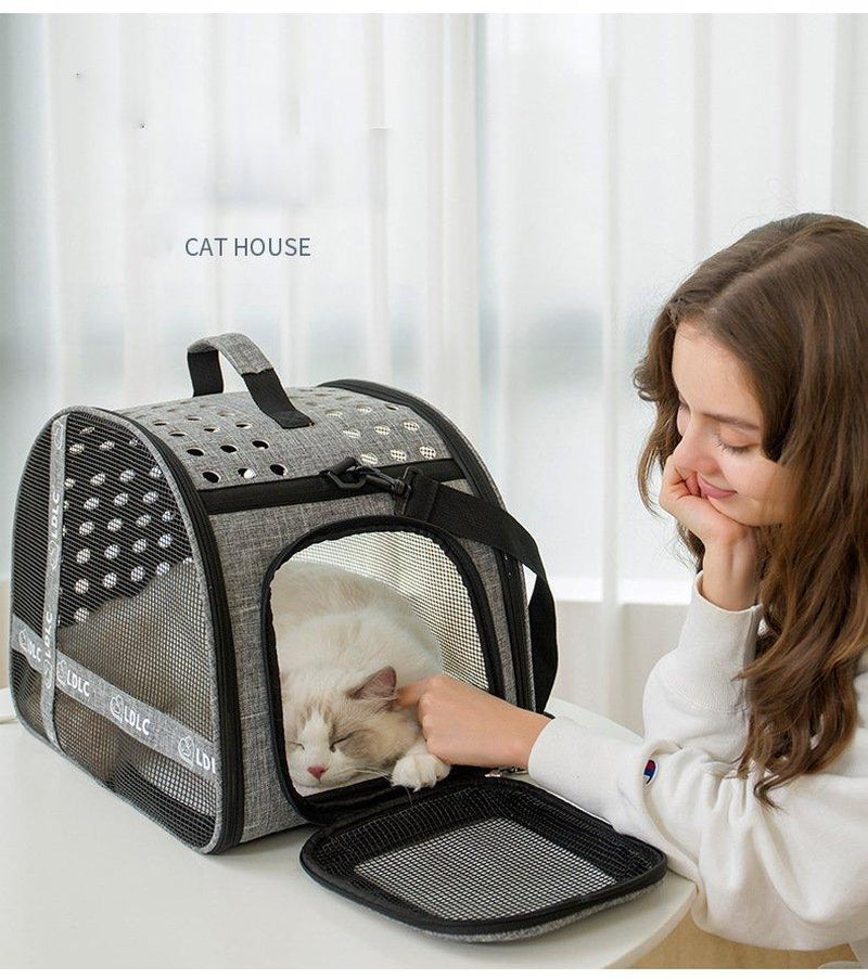 Portable Pet Travel Bag: One Shoulder Cat Litter Carrier