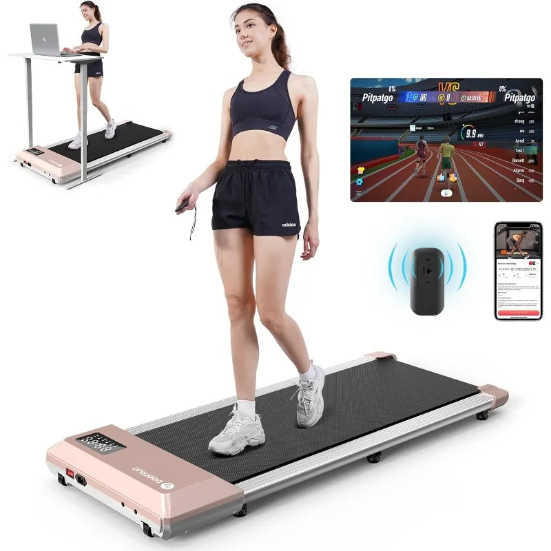 Deerrun 2024 Upgrade Treadmills for Home, Smart Raceable Powerful Quiet Walking Pad Treadmill, Remote Control &amp; Smart App