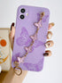 Iphone 16 Butterfly Print Phone Case with Hand Strap Compatible with Iphone15/15Plus/15Pro/15Promax