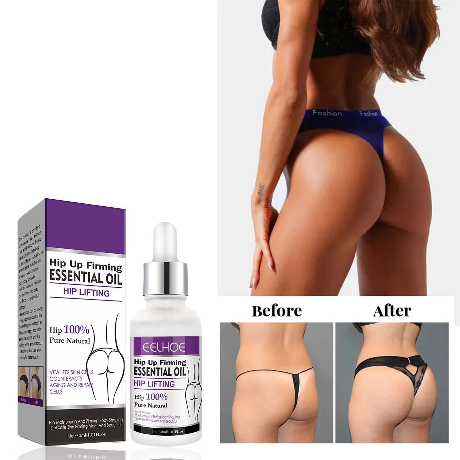 Beauty &amp; Personal Care Butt Lift Cream Plump and Firm Increase Curvy Buttocks Buttocks Body Sculpting Massage Moisturizing Cream 30Ml