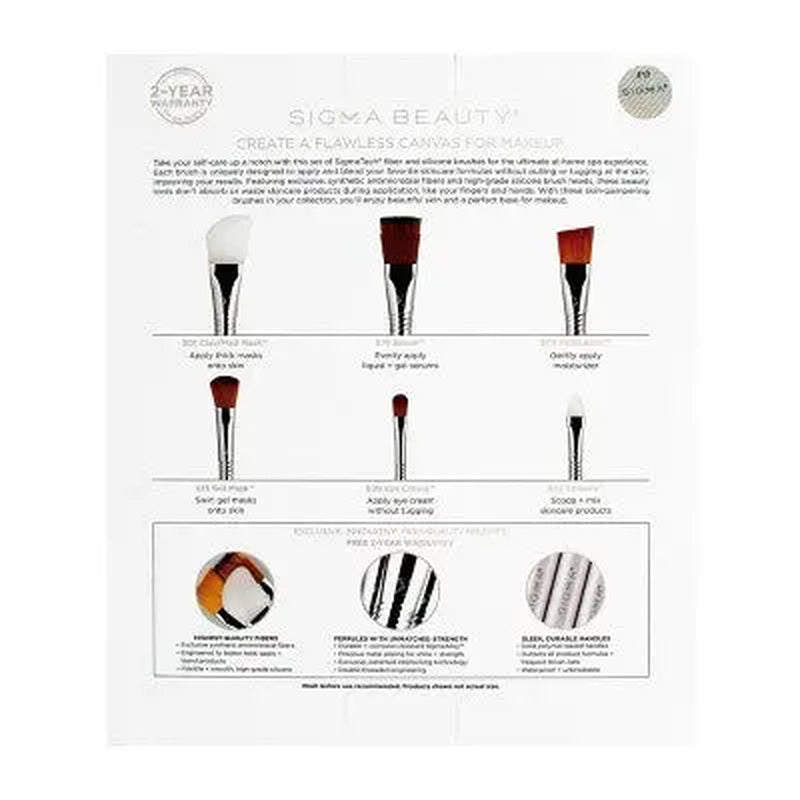 Sigma Beauty Skincare Brush Set - 6Pc