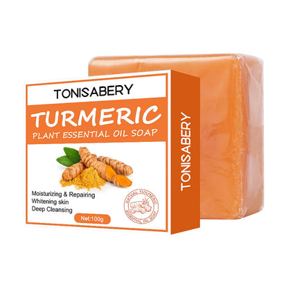 Turmeric Soap Bar for Face &amp; Body Natural Turmeric Skin Soap Wash for Dark Spots, Underarms Turmeric Face Soap Reduces Acne Fades Scars &amp; Cleanses Skin Turmeric Bar Soap